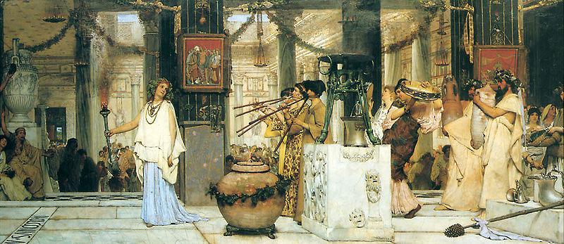 Sir Lawrence Alma-Tadema,OM.RA,RWS The Vintage Festival Norge oil painting art